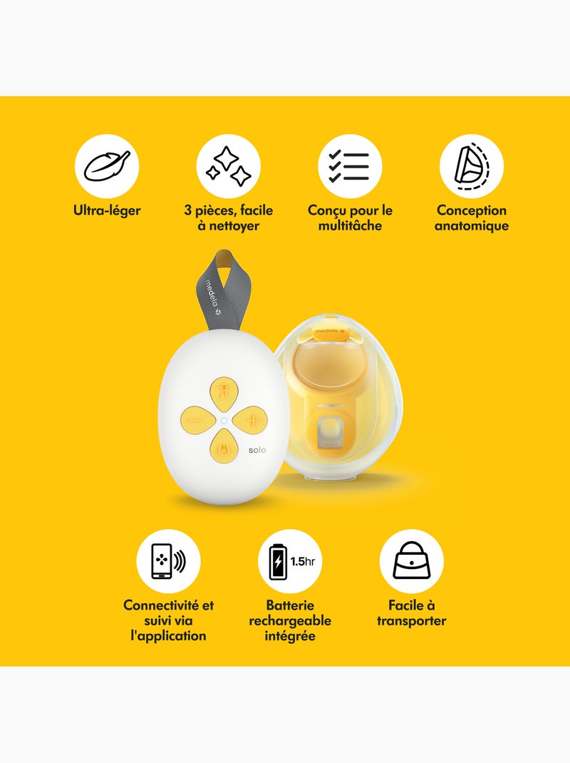 Medela - bomba de leite elétrica simples solo hands-free 24 mm - compacta e intuitiva Transparente - Kiabi