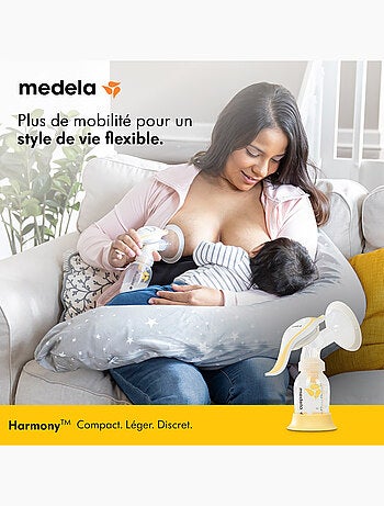 Medela - bomba de leite manual harmony flex™ - ergonômica e leve