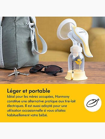 Medela - bomba de leite manual harmony flex™ - ergonômica e leve