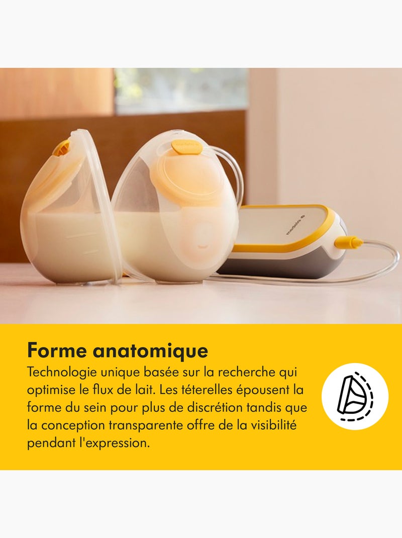 Medela - bomba tira leite eléctrica dupla freestyle hands free 21mm / 24mm - discreta e portátil Transparente - Kiabi