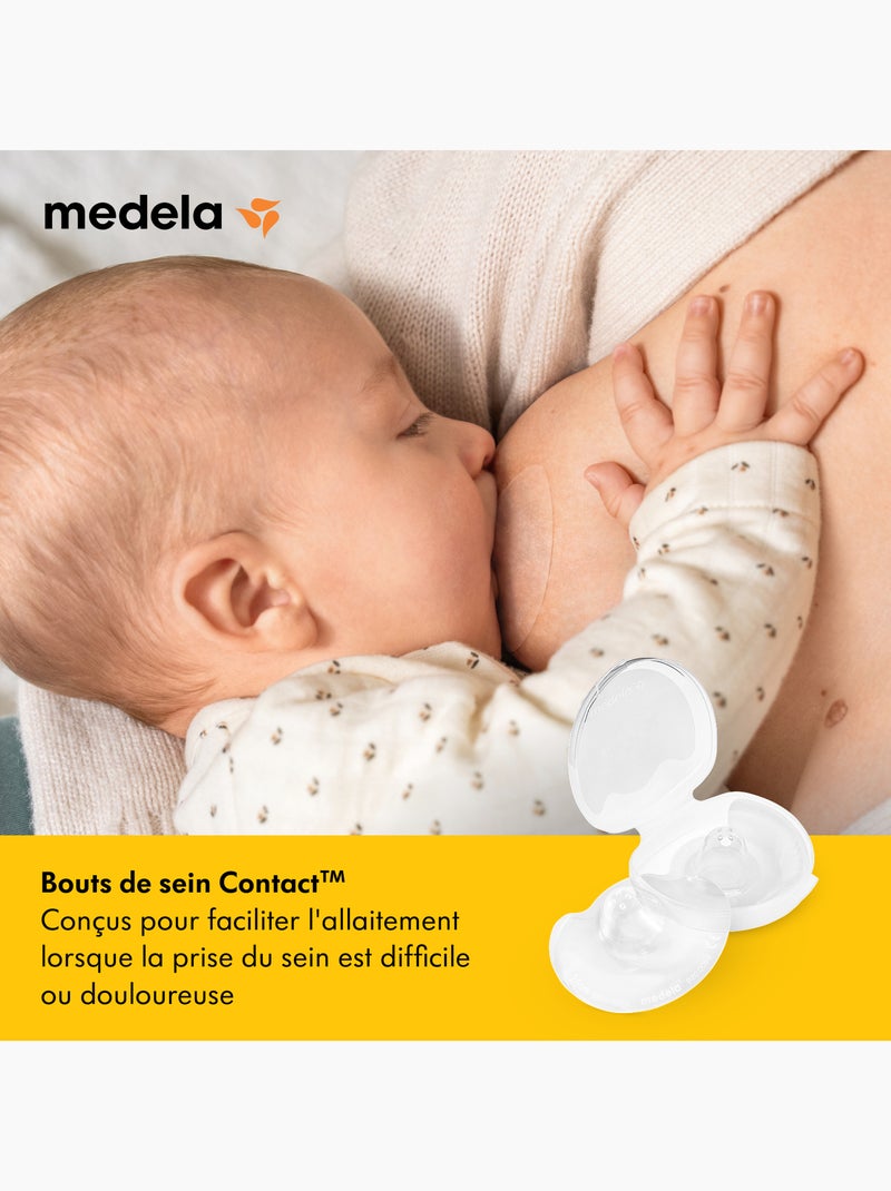 Medela - formas para o peito contact™ tamanho m - conforto na amamentação, silicone ultrafino e Transparente - Kiabi