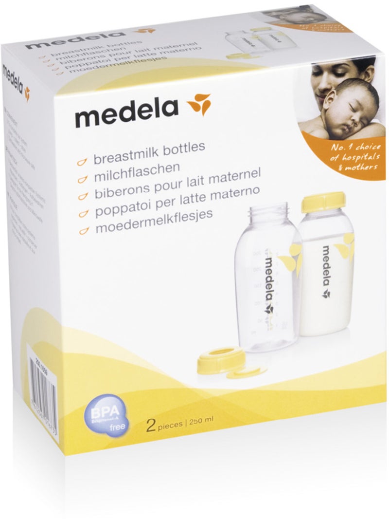 Medela - frascos de recolha 250 ml - conjunto de 2 - conservação de leite materno Transparente - Kiabi