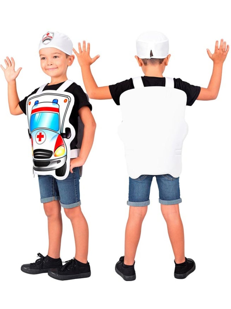 Médico em uniforme de ambulância com chapéu Multicolorido - Kiabi