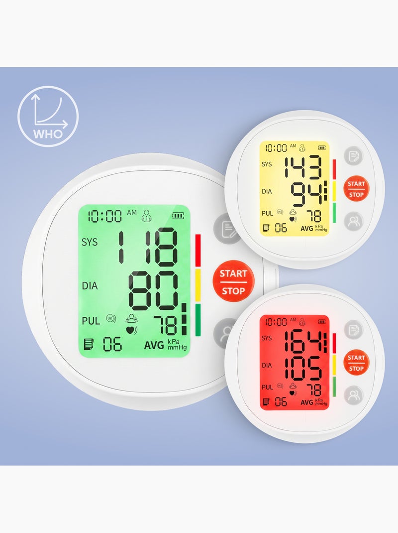 Medidor de tensão LIONELO Pulso - Certificado - Braçadeira XL 22-42cm - Memória 2x120 Branco - Kiabi