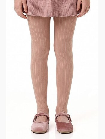 Meia-calça infantil pretty canelada de algodão, par penti