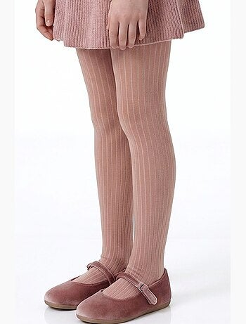 Meia-calça infantil pretty canelada de algodão, par penti