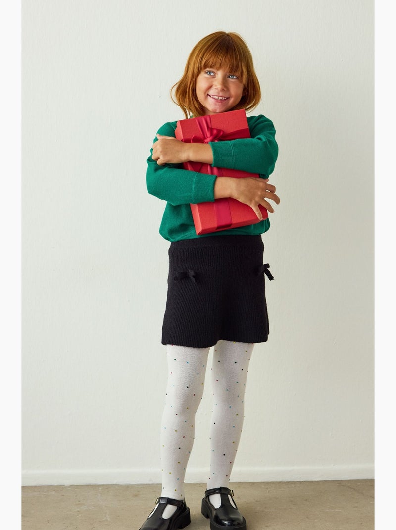 Meia-calça menina pretty bright penti Branco sujo - Kiabi