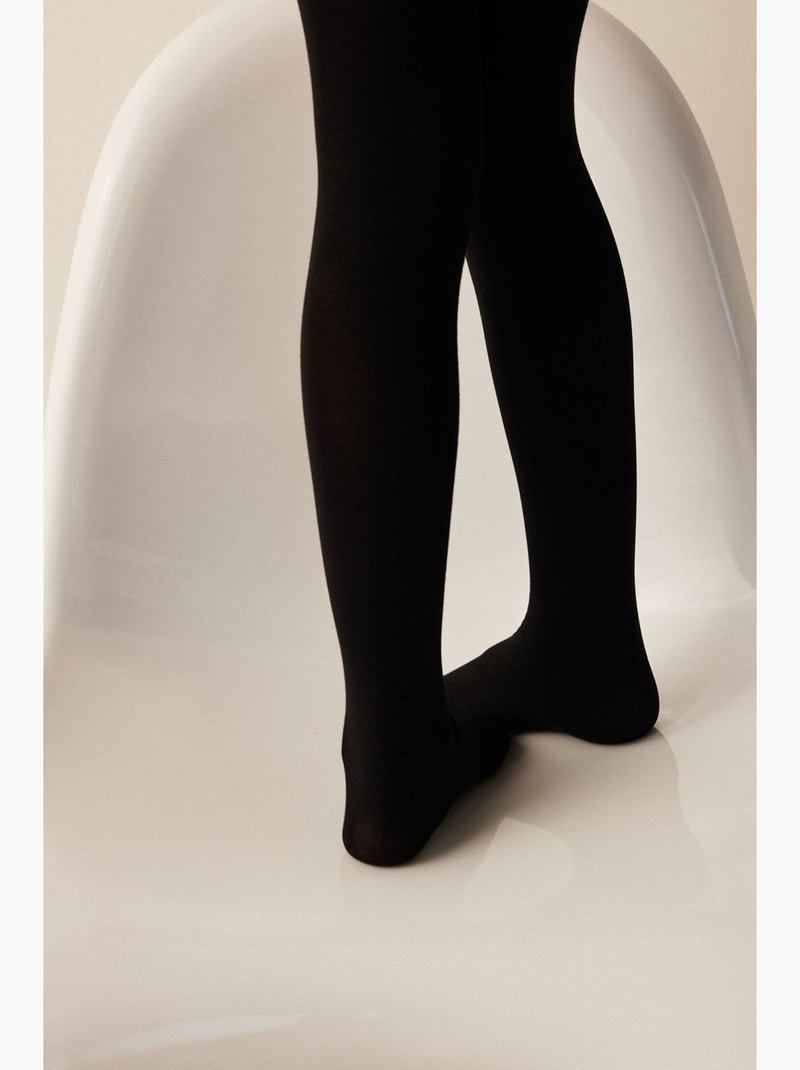 Meia-calça modeladora infantil penti Preto - Kiabi