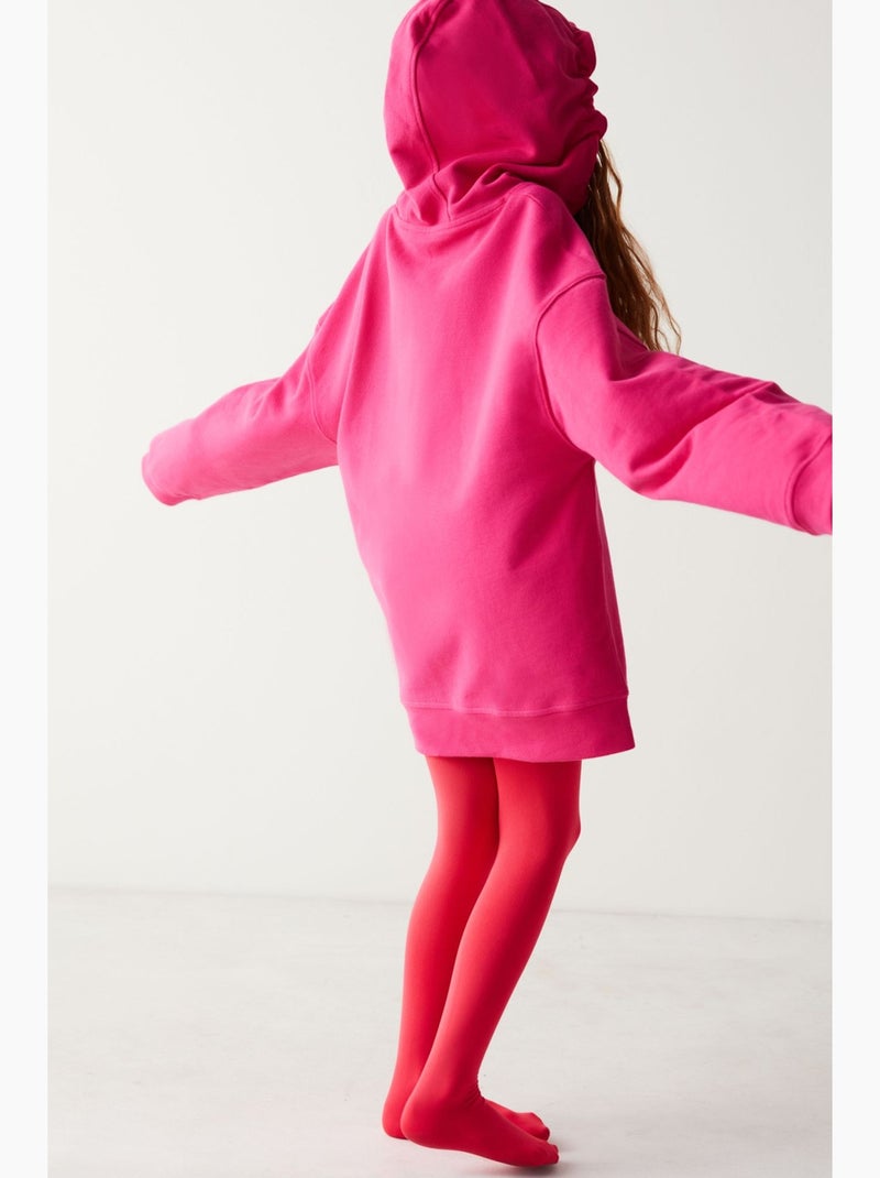 Meia-calça modeladora infantil penti Rosa-fluo/Solinotes - Kiabi