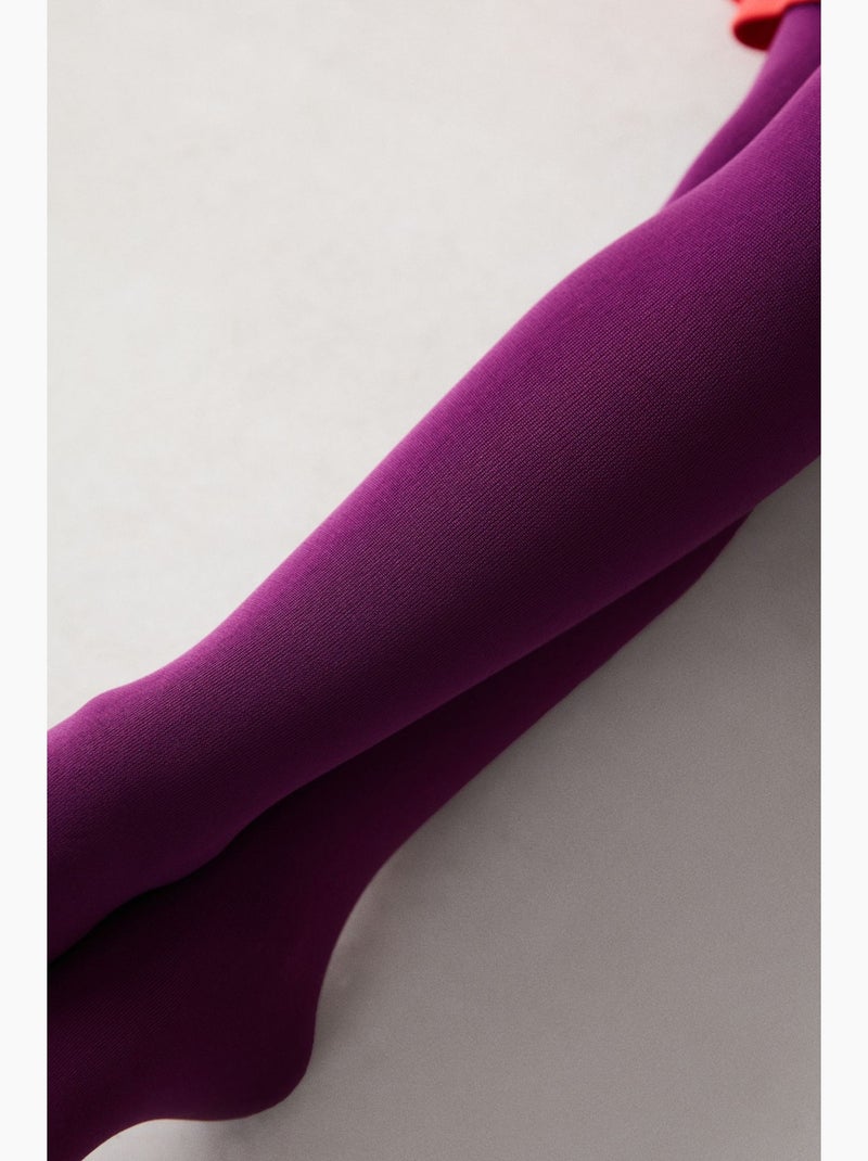 Meia-calça modeladora infantil penti Roxo - Kiabi