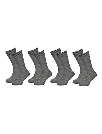 Meias altas homem algodão - Pack de 4