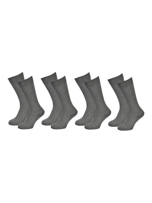 Meias altas homem algodão - Pack de 4 - Kiabi Meias altas homem algodão - Pack de 4 - Kiabi