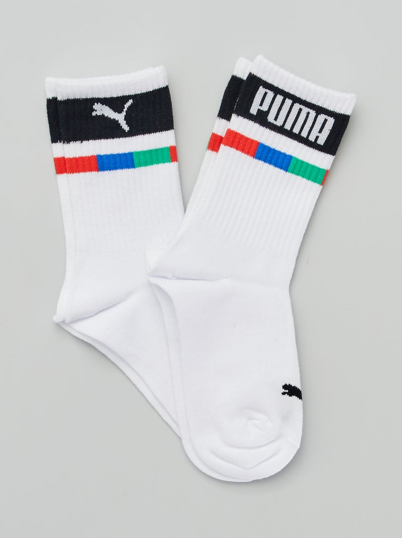 Meias altas 'Puma' - Lote de 2 BRANCO - Kiabi