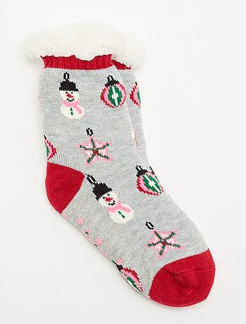 Meias antiderrapantes de Natal