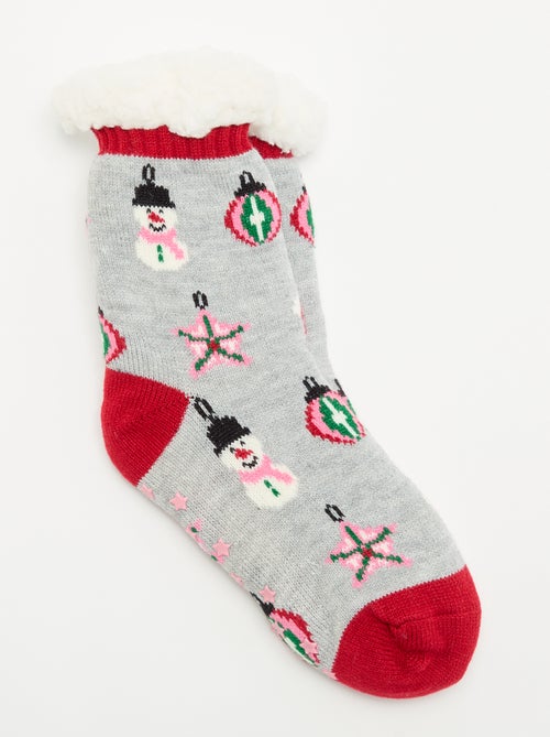 Meias  antiderrapantes de Natal - Kiabi