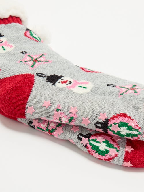 Meias  antiderrapantes de Natal - Kiabi