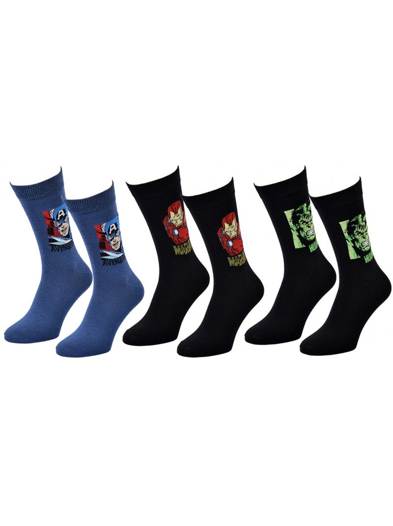 Meias AVENGERS - Pack de 3 Multicolorido - Kiabi