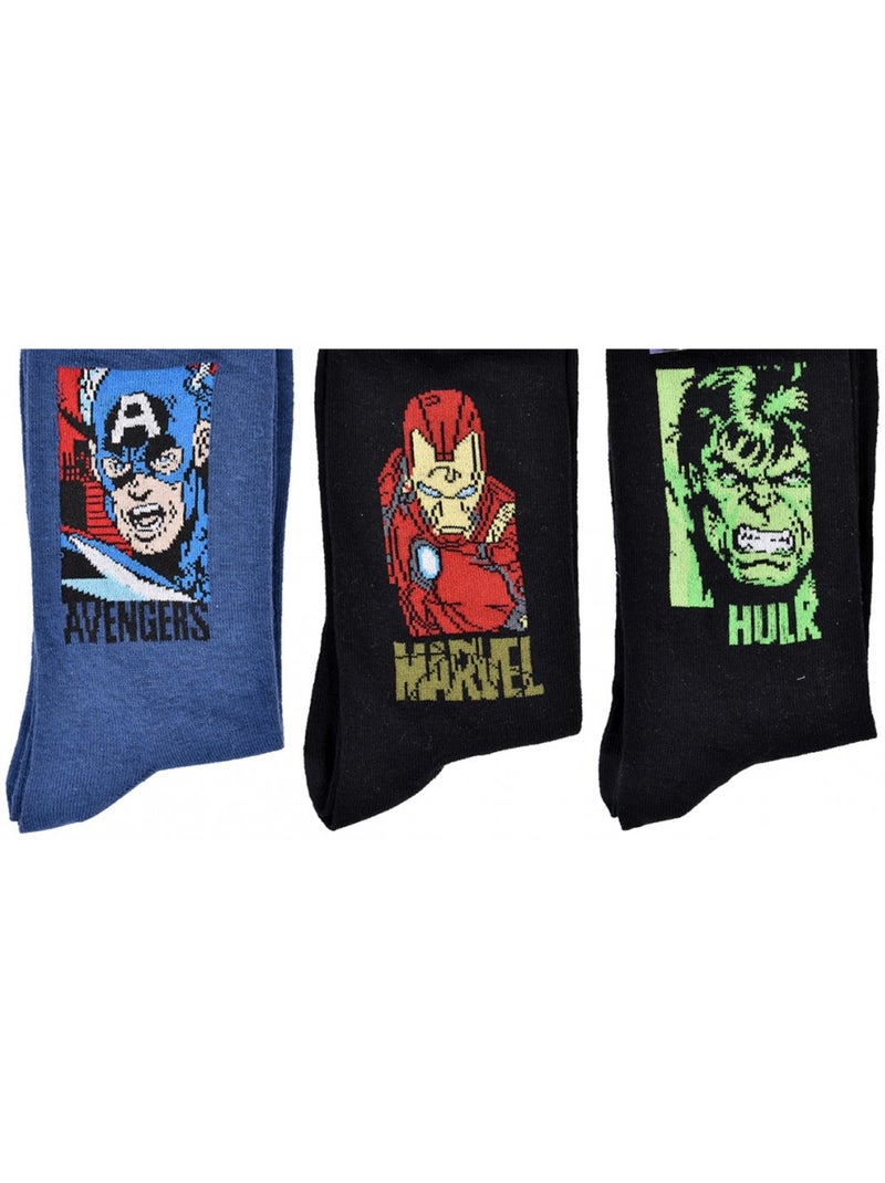 Meias AVENGERS - Pack de 3 Multicolorido - Kiabi