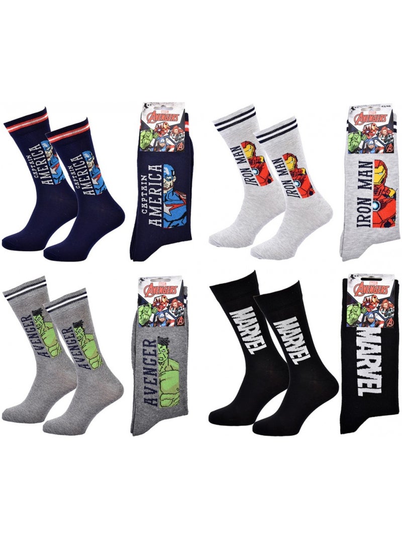 Meias AVENGERS - Pack de 4 Multicolorido - Kiabi