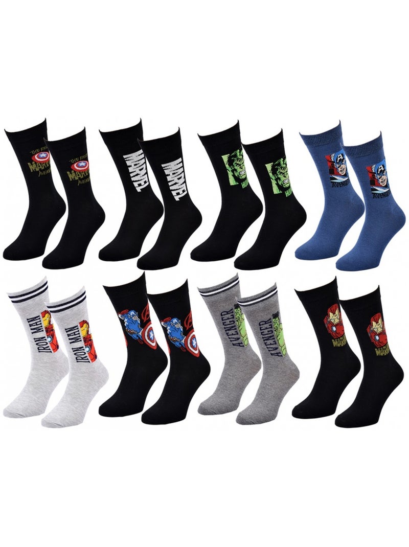 Meias AVENGERS - Pack de 8 Multicolorido - Kiabi