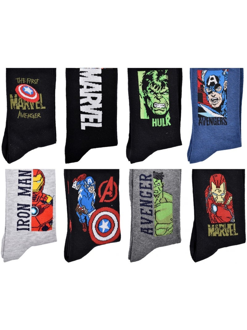 Meias AVENGERS - Pack de 8 Multicolorido - Kiabi