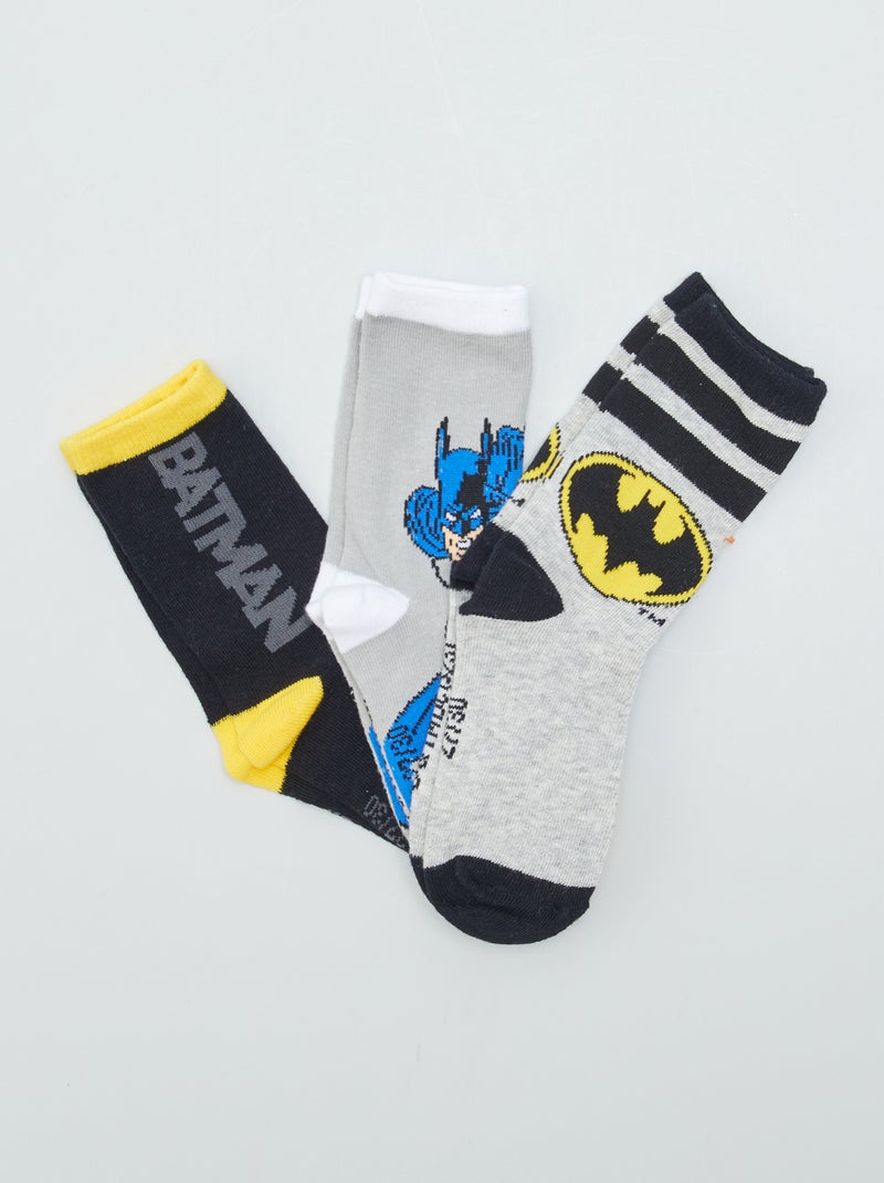 Meias 'Batman' Preto/ Cinza - Kiabi