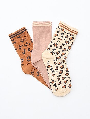 Meias caneladas fantasia