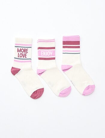 Meias caneladas fantasia