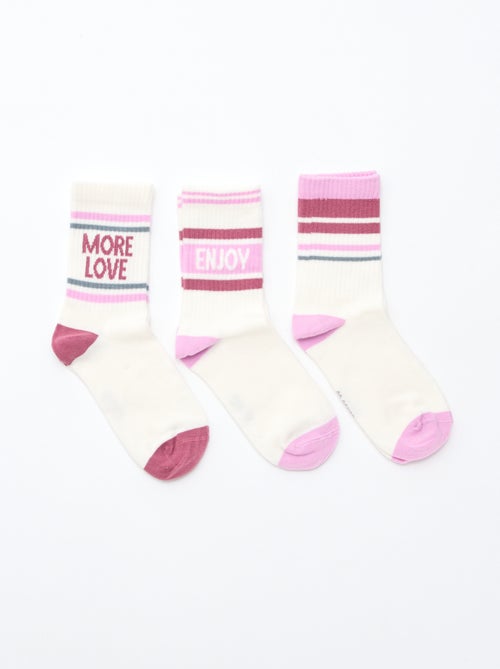 Meias caneladas fantasia - Kiabi