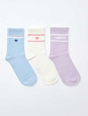 Meias caneladas fantasia