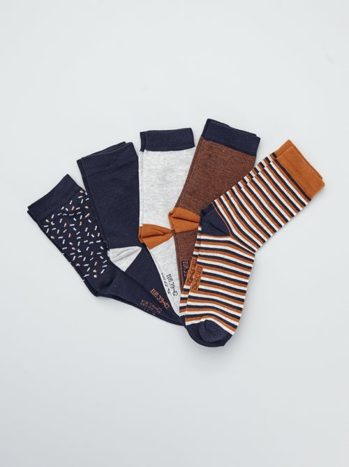 Meias com estampado fantasia - Lote de 5 - Kiabi