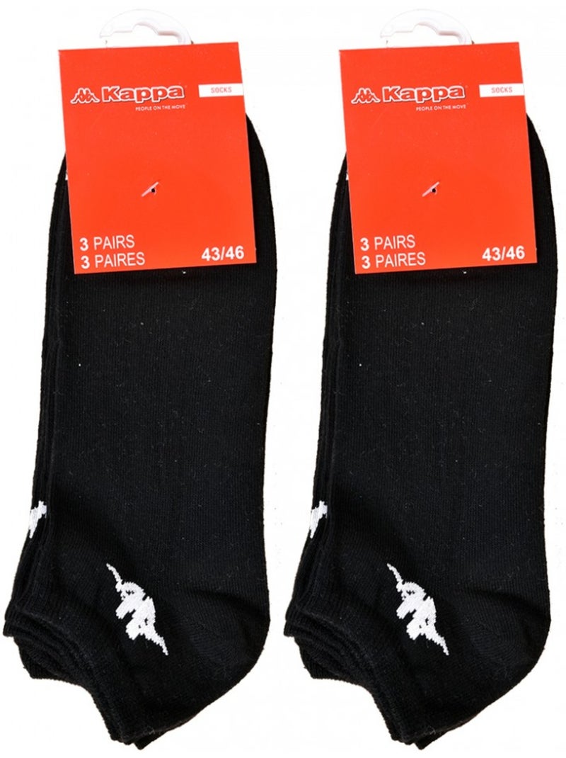 Meias criança KAPPA algodão - Pack de 6 Preto - Kiabi