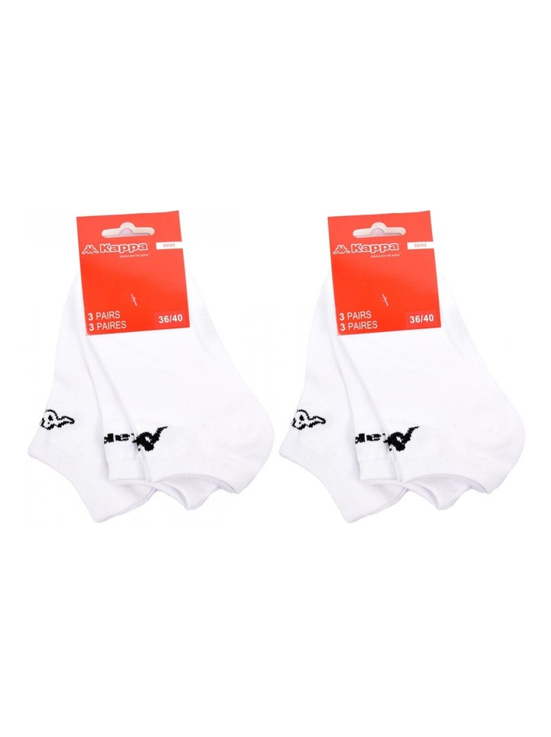Meias Criança KAPPA SNEAKER - Pack de 6 Branco - Kiabi