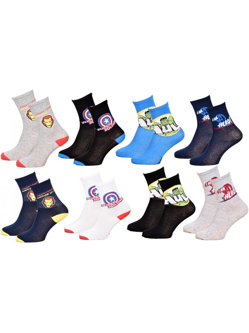 Meias Criança Licença Avengers Fantasia - Pack de 9 Multicolorido - Kiabi