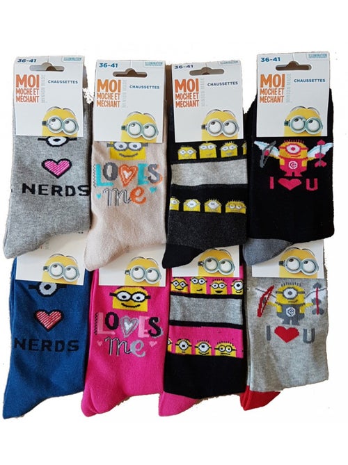 Meias Criança Licença MOI, MOCHE ET MECHANT fantasia - Pack de 6 - Kiabi Meias Criança Licença MOI, MOCHE ET MECHANT fantasia - Pack de 6 - Kiabi