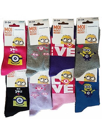 Meias Criança Licença MOI, MOCHE ET MECHANT fantasia - Pack de 9