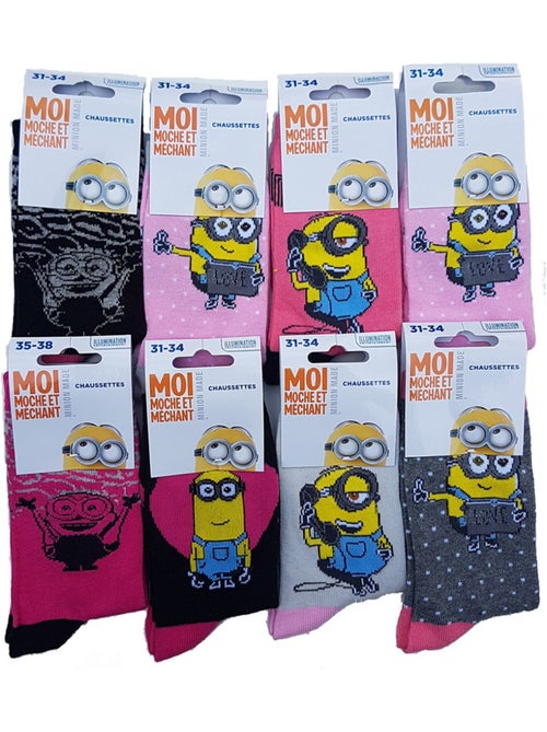 Meias Criança Licença MOI, MOCHE ET MECHANT fantasia - Pack de 9 - Kiabi Meias Criança Licença MOI, MOCHE ET MECHANT fantasia - Pack de 9 - Kiabi
