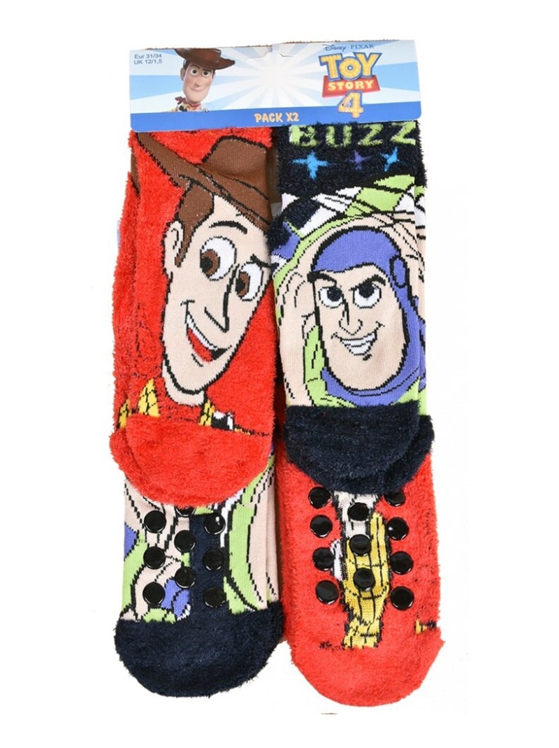 Meias Criança Licença TOY STORY fantasia - Pack de 4 Multicolorido - Kiabi