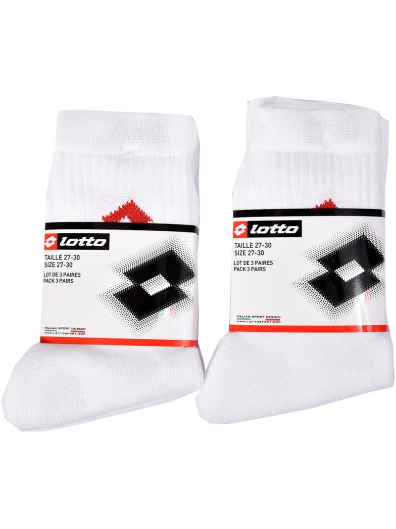 Meias Criança LOTTO TENNIS CREW - Pack de 6 Multicolorido - Kiabi