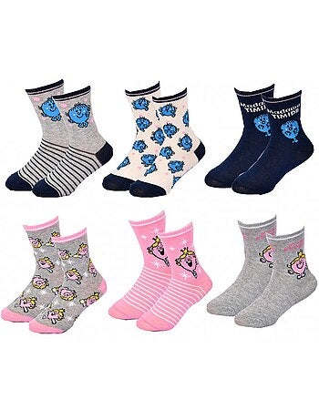 Meias Criança MONSIEUR MADAME fantasia - Pack de 9