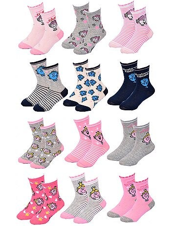 Meias Criança MONSIEUR MADAME fantasia - Pack de 9