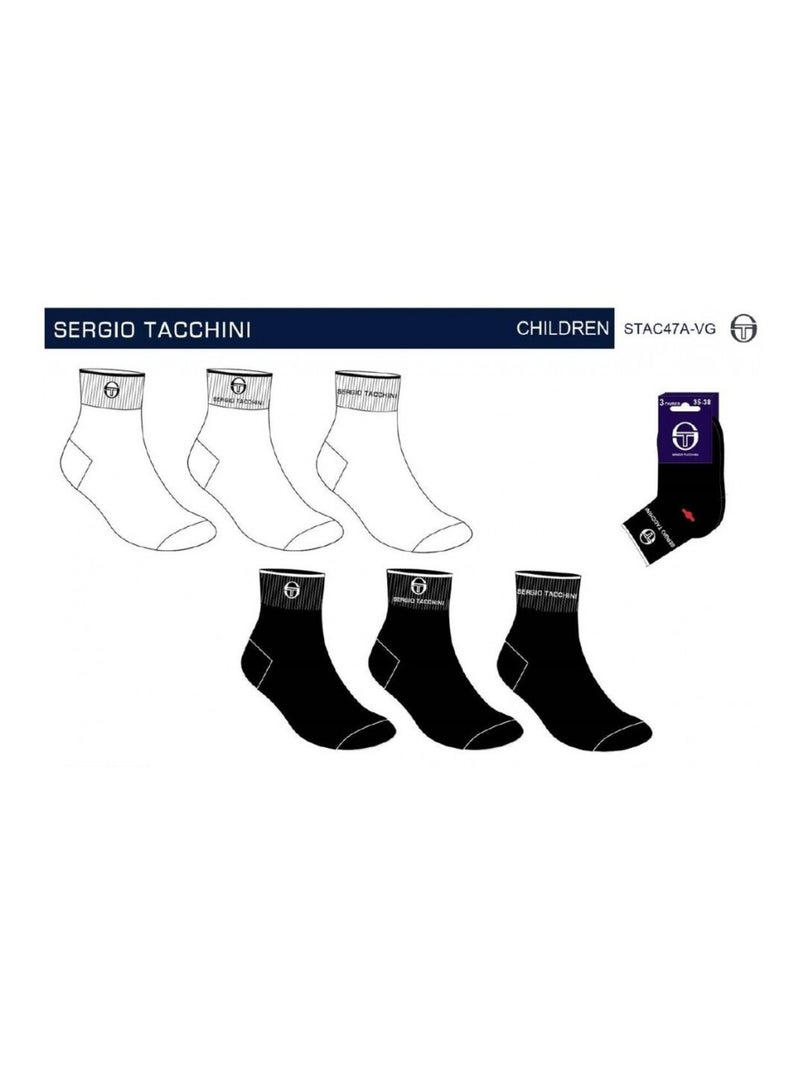 Meias Criança QUARTER SERGIO TACCHINI Pack de 6 Multicolorido - Kiabi