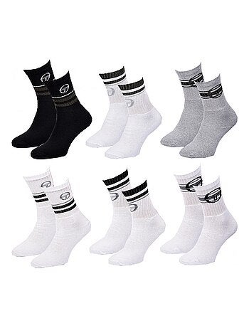 Meias Criança SERGIO TACCHINI TENNIS CREW Algodão Conforto - Pack de 6