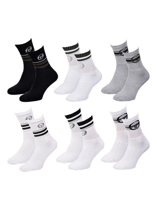 Meias Criança SERGIO TACCHINI TENNIS CREW Algodão Conforto - Pack de 6 - Kiabi Meias Criança SERGIO TACCHINI TENNIS CREW Algodão Conforto - Pack de 6 - Kiabi