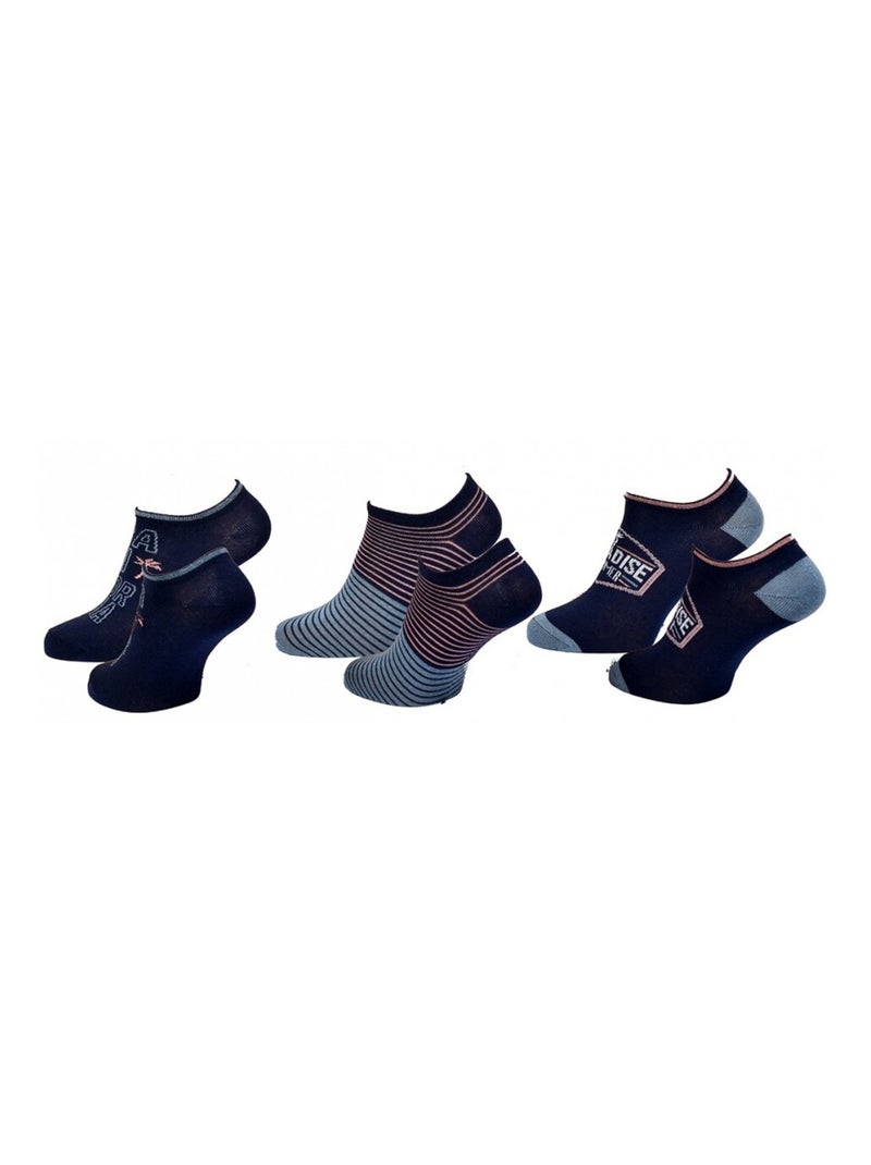 Meias Criança TWINDAY - Pack de 6 Azul Azul-céu Azul - Kiabi
