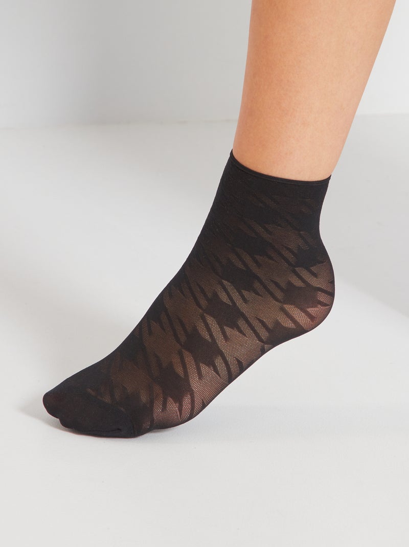 Meias curtas 'DIM' pied-de-coq - 36D Preto - Kiabi