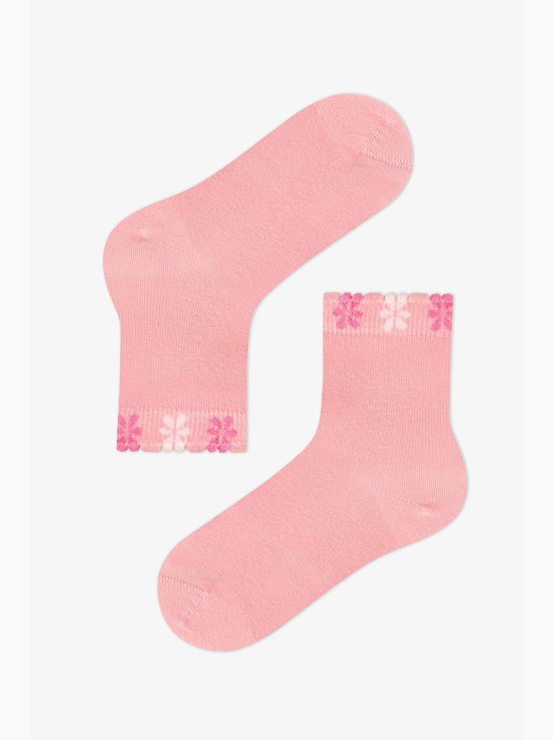 Meias curtas duplas para menina com estampa de coelho carrot chase penti Ecru/Rosa - Kiabi