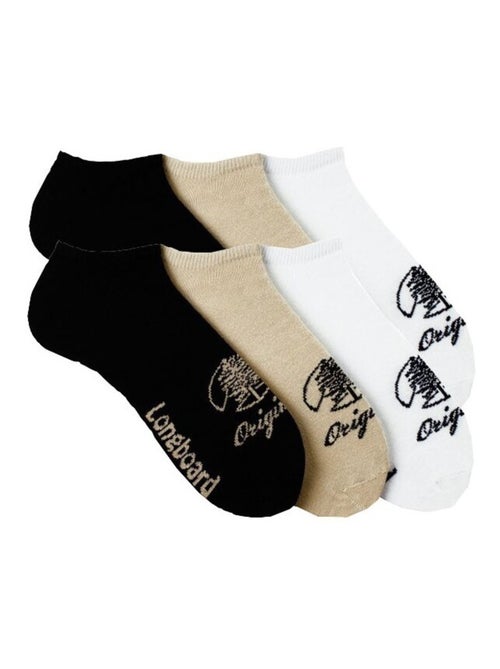 Meias curtas Homem padrão Pack de 6 Longboard - Kiabi Meias curtas Homem padrão Pack de 6 Longboard - Kiabi