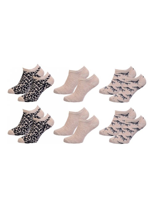 Meias Curtas Mulher TWINDAY - Pack de 6 - Kiabi