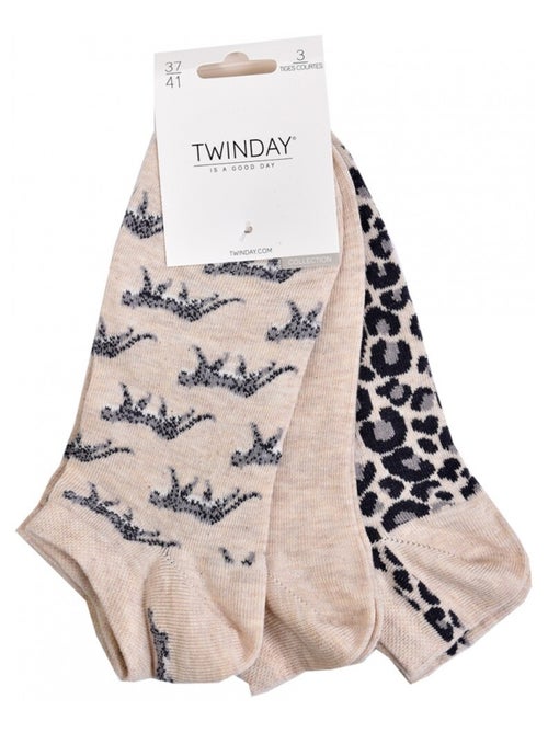 Meias Curtas Mulher TWINDAY - Pack de 6 - Kiabi